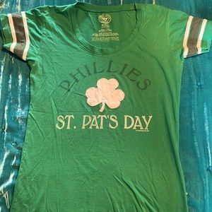 PHILLIES baseball T-shirt. ST PAT’s Day shamrock!